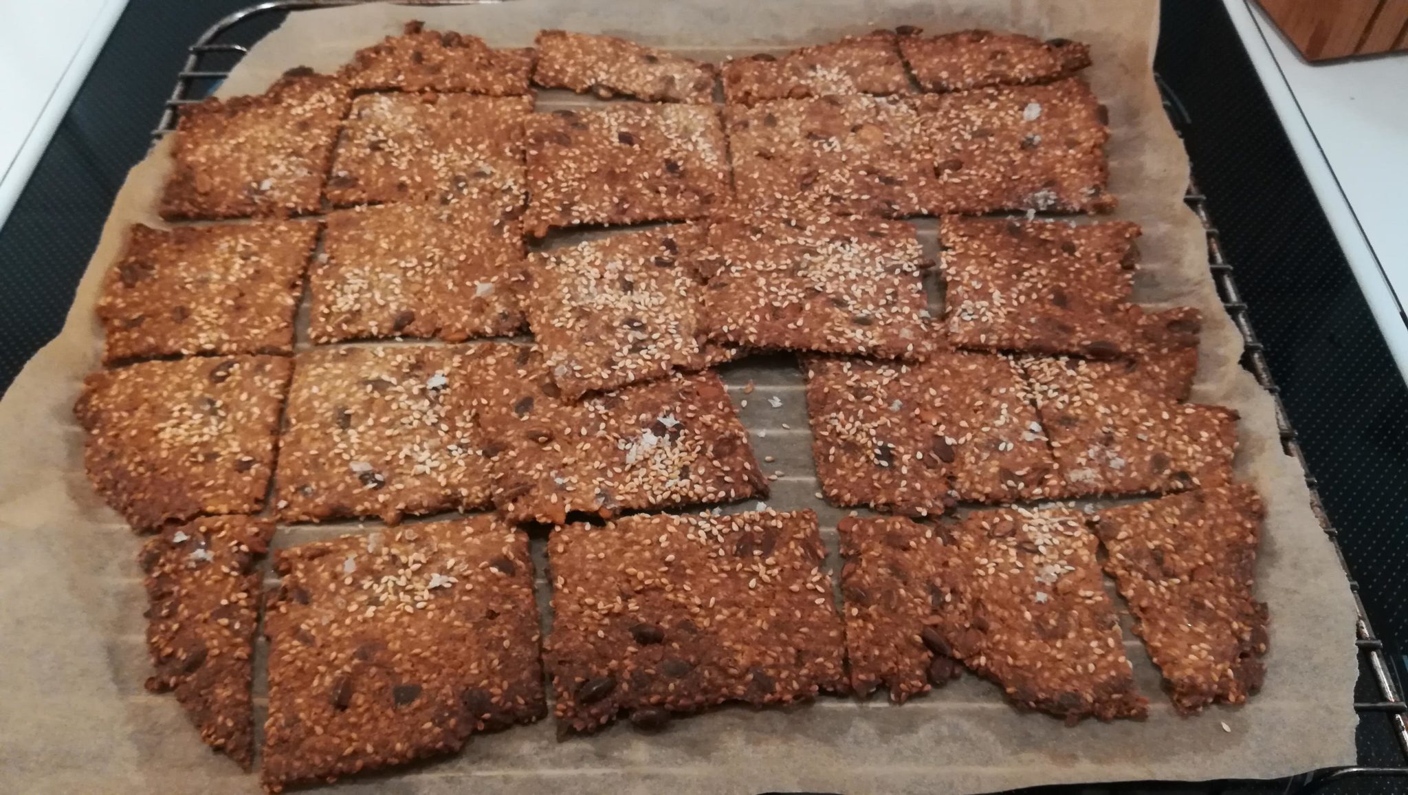 Lækre sprøde knækbrød med salt flager.